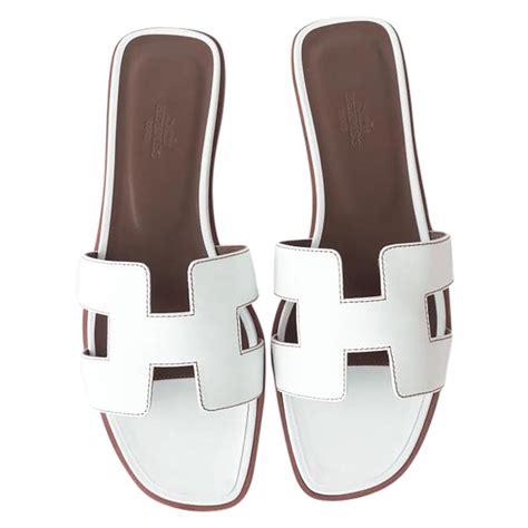 hermes oran leather mules|Oran leather mules Hermès White size 37.5 EU in Leather.